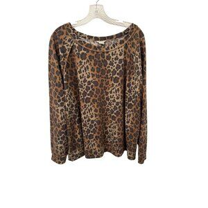 Nordstrom Caslon cheetah print size 3xl sweat shirt